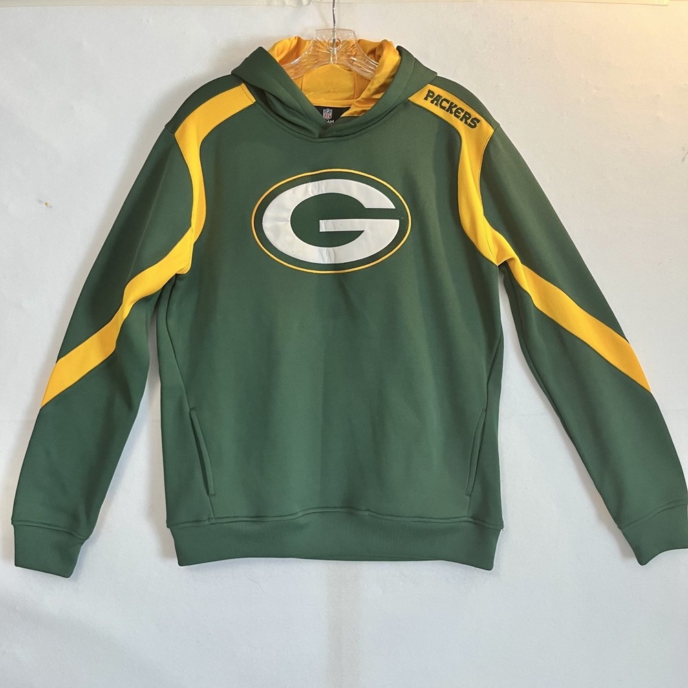 NFL Green Bay Packers Youth XL Green Pullover Hoodie Sweatshirt Football